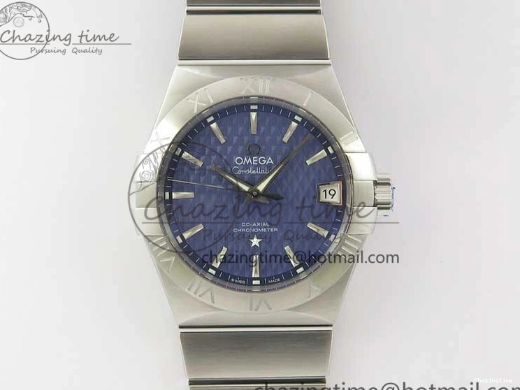 0323 SunProtective Constellation 38mm SS VSF 1:1 Best Edition Blue Textured Dial on SS Bracelet A8500 Super Clone 7917